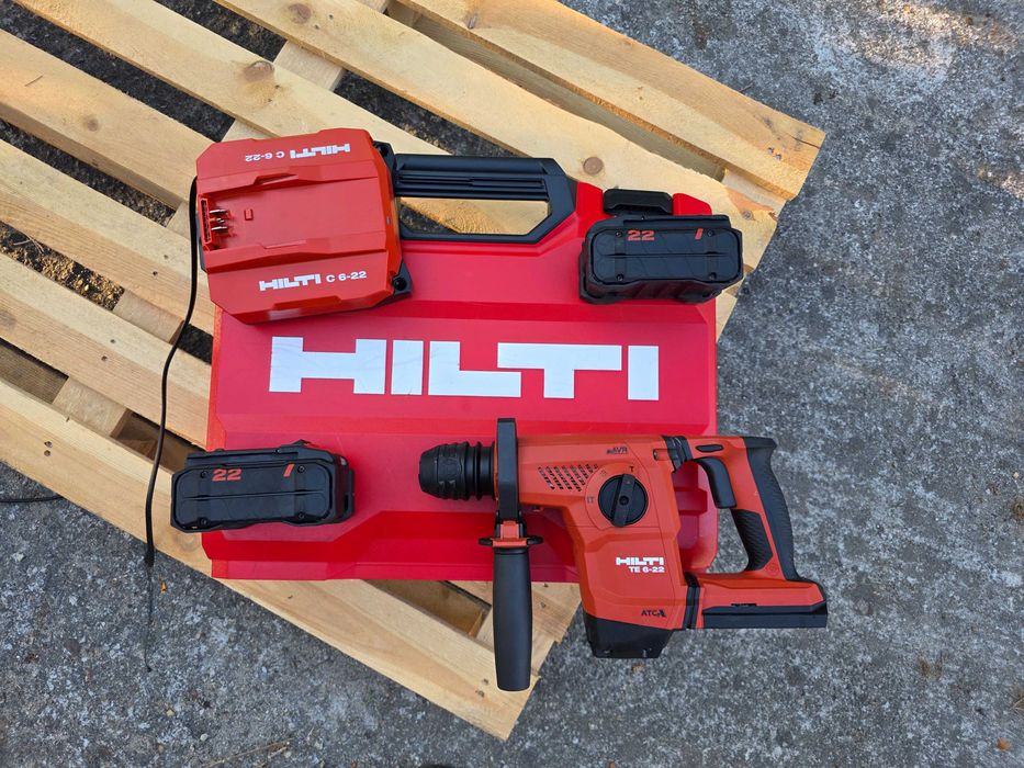 HILTI TE 6-22 NURON młotowiertarka 2x5Ah ładowarka walizka