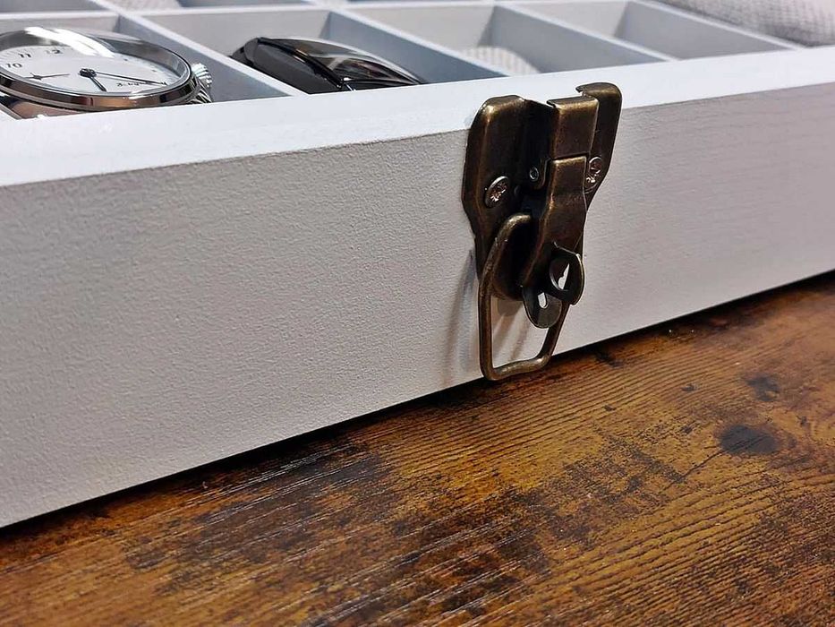 SKRZYNECZKA KASETKA PUDEŁKO box na 12 zegarków drewno robiona ręcznie