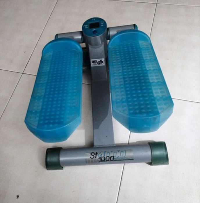 Blue exercise step.444365605942087684