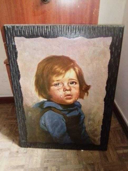 Quadro menino chorão