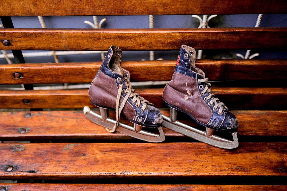 Łyżwy hokejowe skórzane