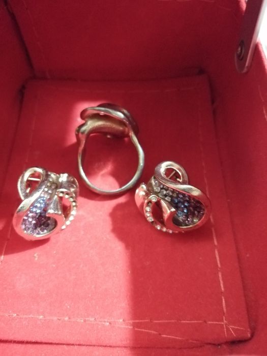 Комплект сережки і кольцо