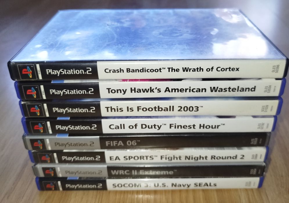 Zestaw 8 gier PS2 Crash, Tony Hawk, Call of duty, Wrc