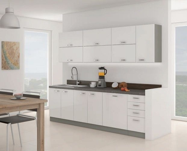 Kuchnia Grey Bianka Karmen Połysk Classic Mebel