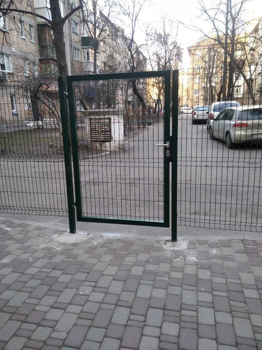 Металевий зелений паркан.Хвіртка ворота3,0-6,0м..виробник.1,5/1,7/2,0м