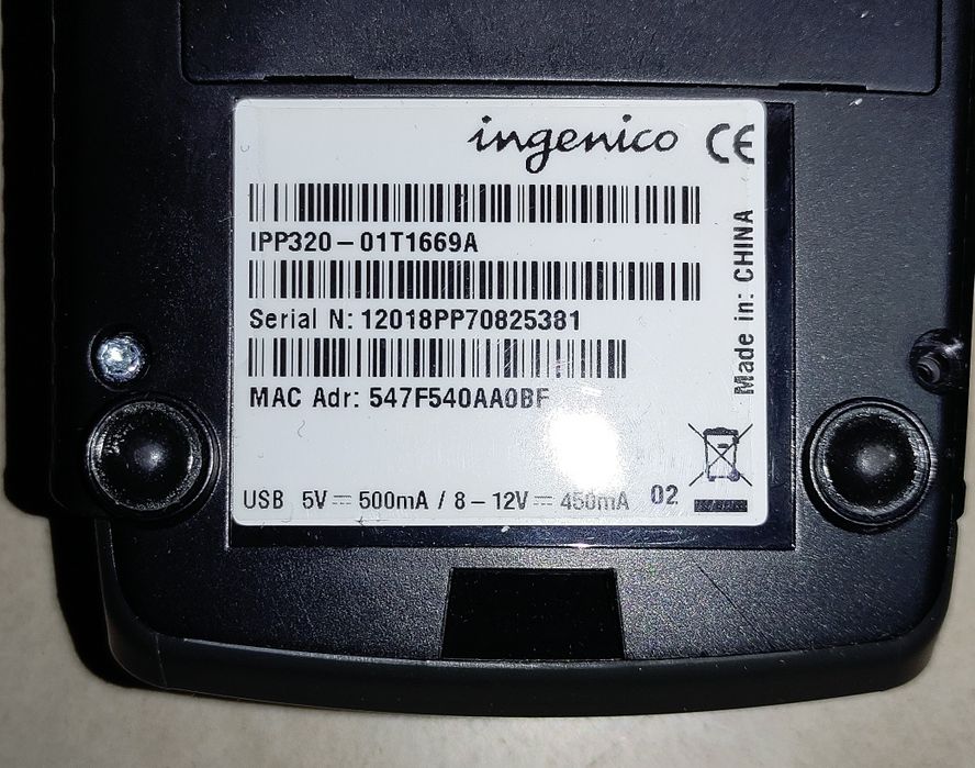 POS термінал Ingenico IPP320, перетворювач RS-232 у RS-422
