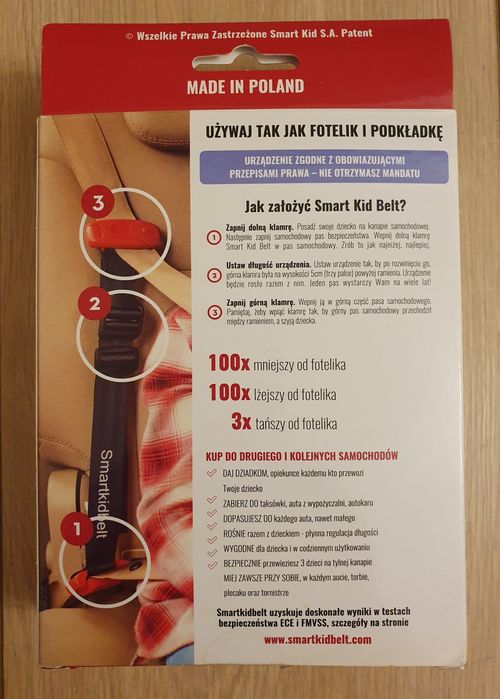 Smart Kid Belt 15-36 kg adapter do pasów samochodowych