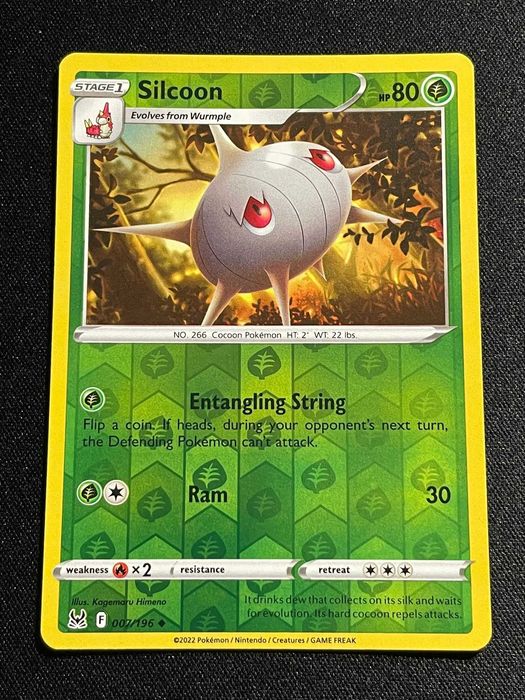 Carta Pokémon Silcoon 7/196 Lost Origin