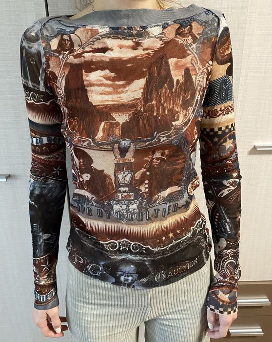 Jean Paul Gaultier 90’s Mesh Top | S-M | дизайнерський архівний лонгслів в сітку