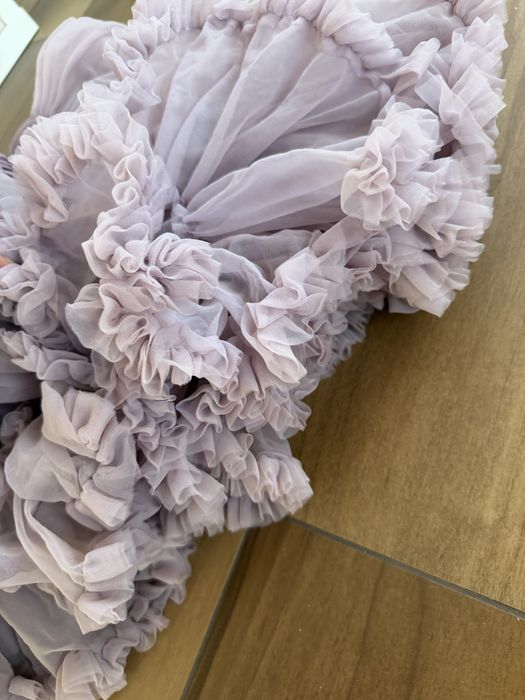 Spódnica Pettiskirt falbany brudny fiolet