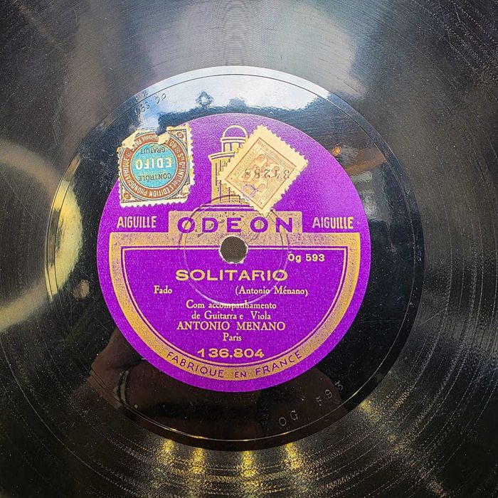 Disco 78 Rotações ODEON– António Menano – “Solitário” /“O Meu Menino”