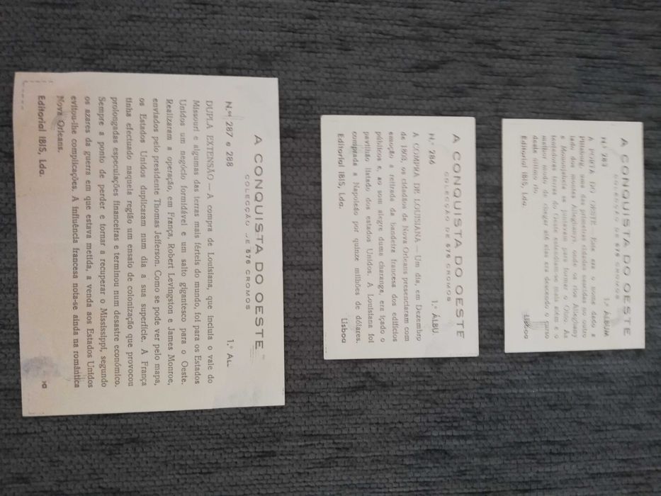 Cromos de A Conquista do Oeste