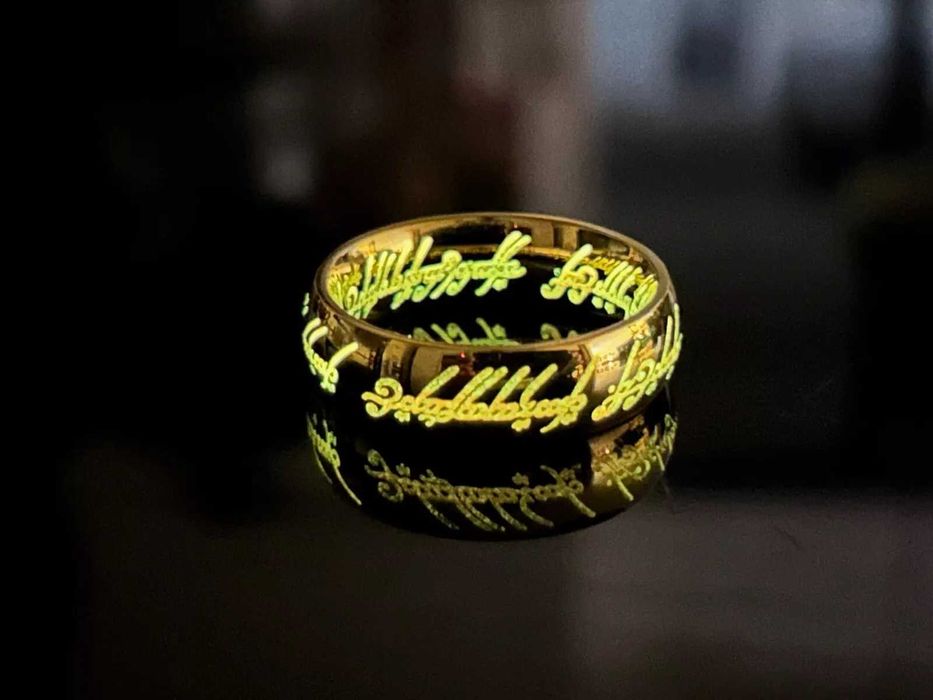 Кільце Володар Перснів із двустороннім сяючим написом