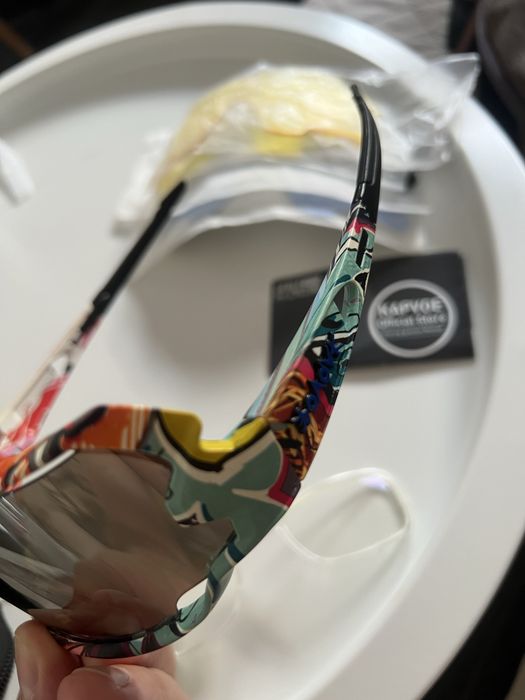 Oculos BTT kapvoe 5 lentes e com suporte para lentes graduadas