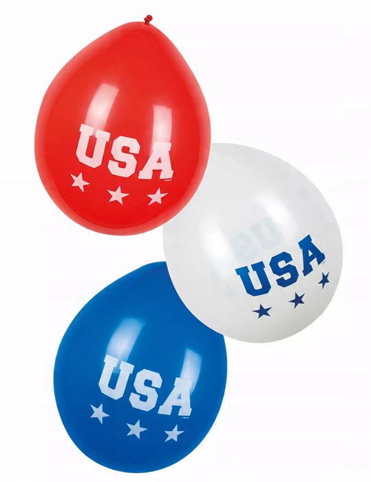 Balony USA 25cm 6szt. Nowy Produkt