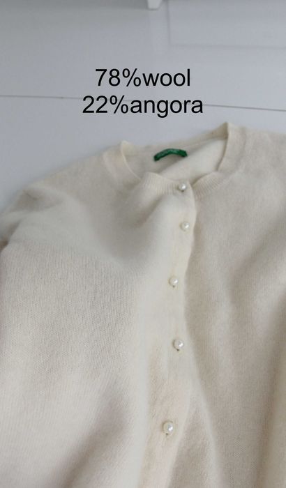 78%wełna 22%angora Benetton bez wad L/M