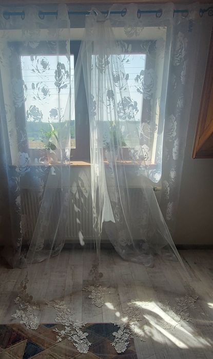 Welon ślubny zdobiony 3m