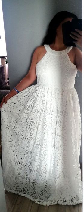 Suknia ślubna boho koronkowa YAS