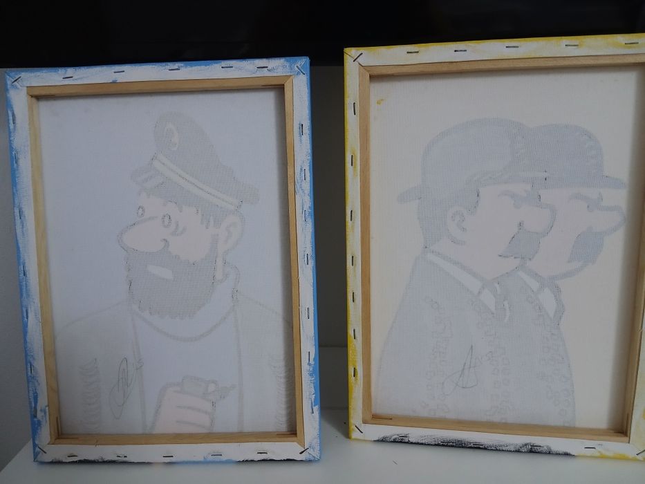 Quadros em tela do Tintin