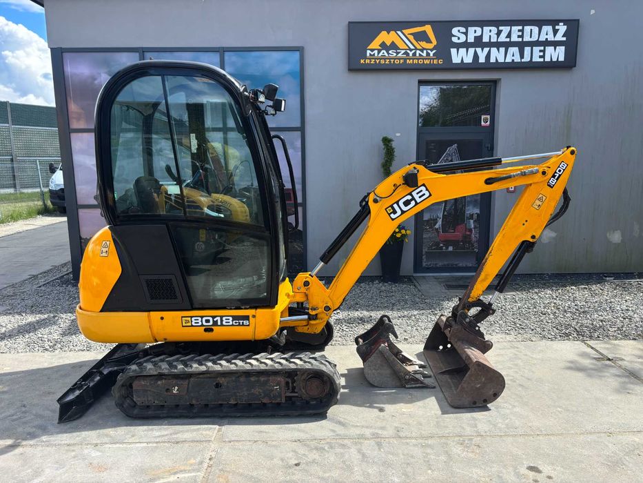 Minikoparka JCB 8018 z 2016r.waga 1822 kg,JCB 19C-1.JCB48Z-1.