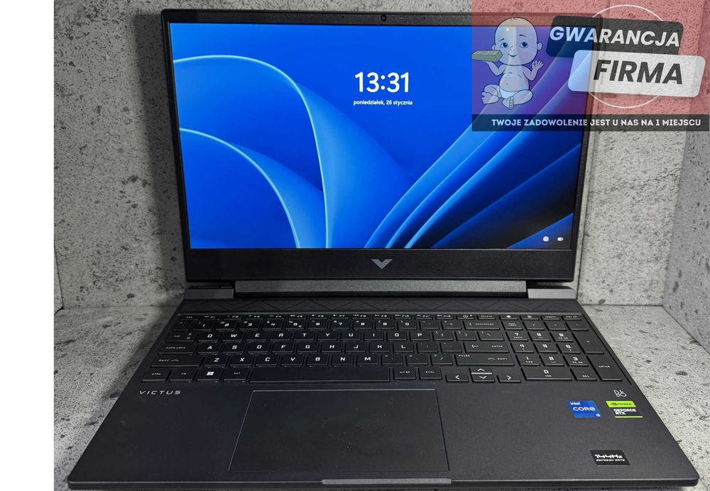 Laptop HP Victus  15-FA1151NW 1000 Taniej ! Gwarancja 22m RTX 4050 i5