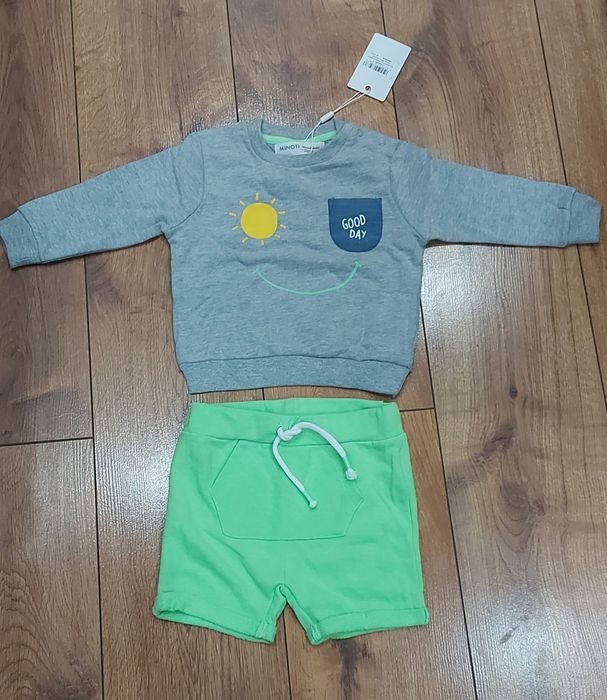 Komplet niemowlęcy bluza i spodenki 74-80