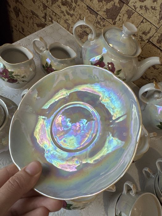 Сервіз велкиий чайник чашка цукорниця