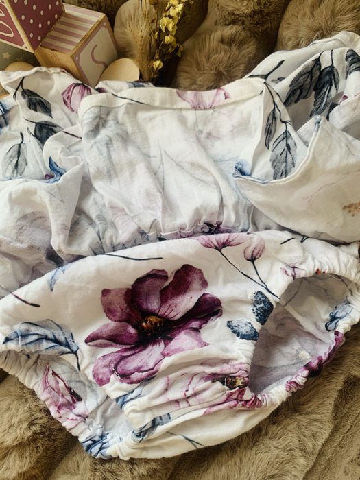 Sliczna spodniczka bloomersy, Handmade kwiaty r74