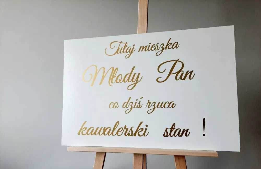 Tablica ślubna Tutaj mieszka Młody Pan wesele ślub