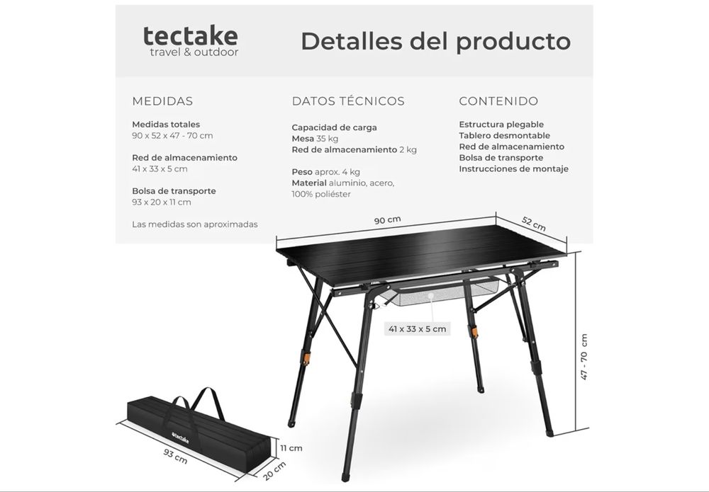 Mesa dobravel portatil
