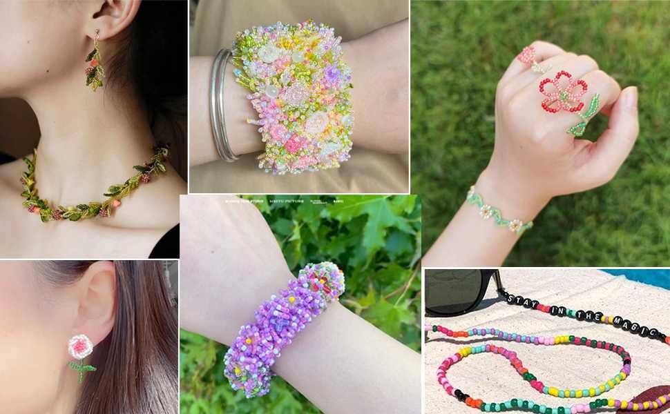 Kit missangas para fazer bijuteria 2mm 144 cores 65474 peças - NOVO