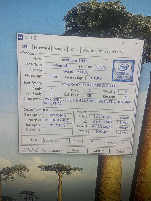 Asus Prime B360-plus + Intel core i5 9400f комплект