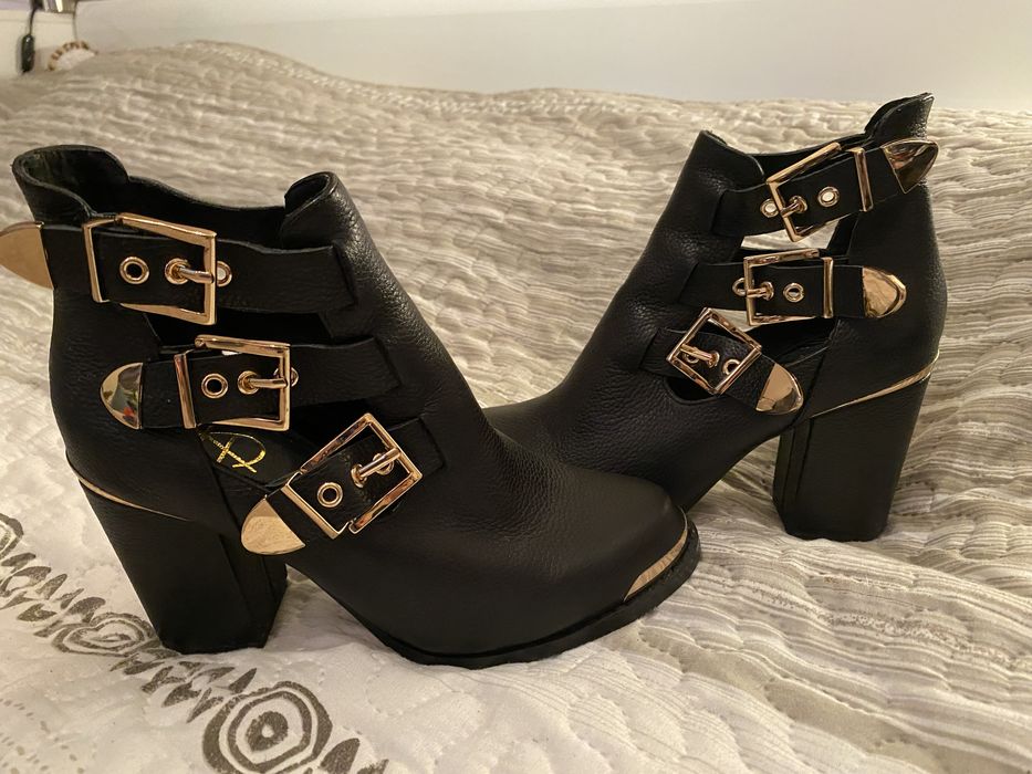 Śliczne botki skorzane rozm.36