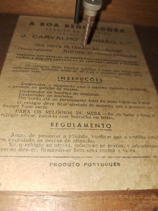 Relogio de parede da Reguladora