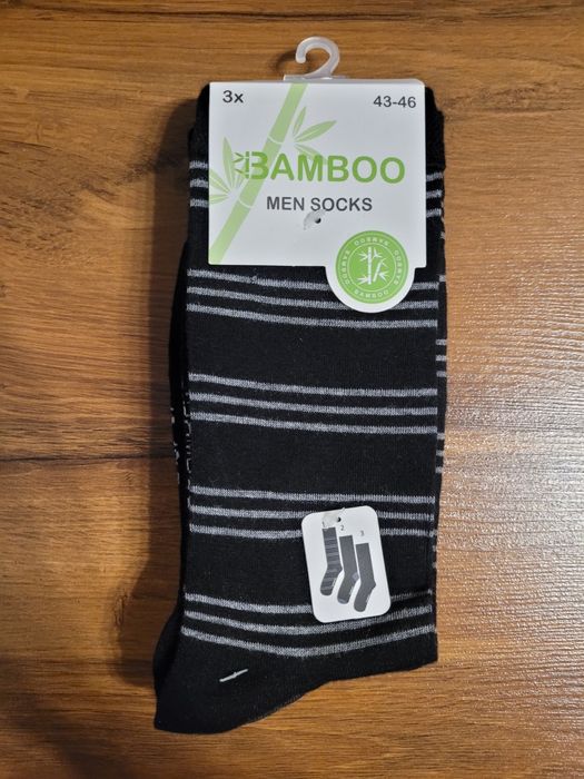 Skarpety bambusowe męskie 3 pary, sztuki 43-46