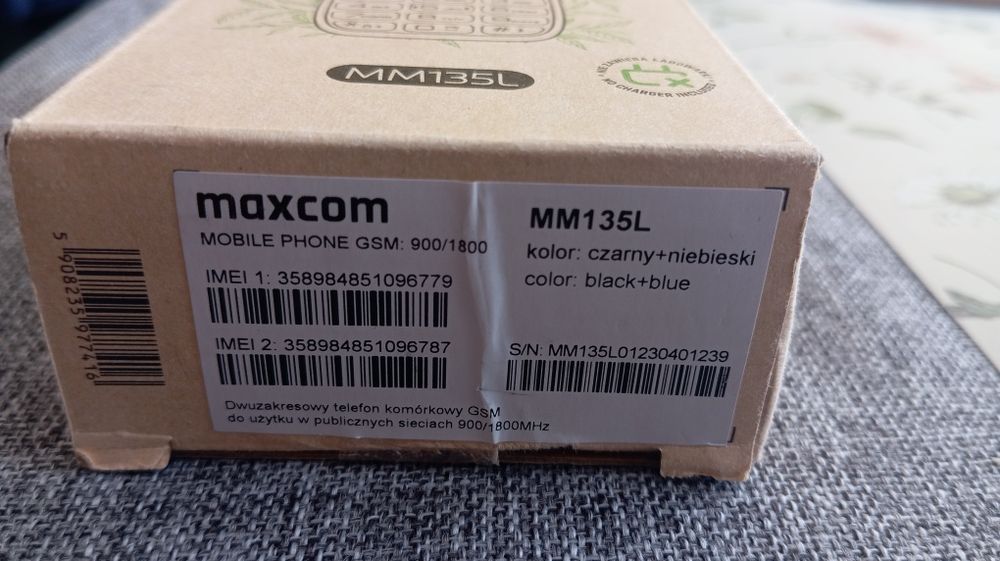 Telefon MAXCOM MM135L czarno - niebieski