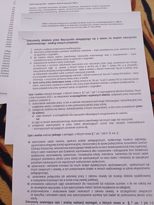 Nauczyciel dyplomowany materiały do egzaminu