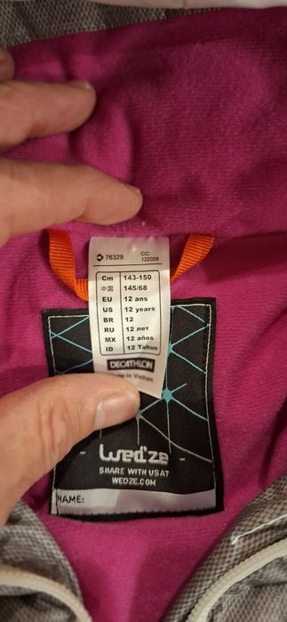 Casaco de sky Wedze criança rapariga 12 anos