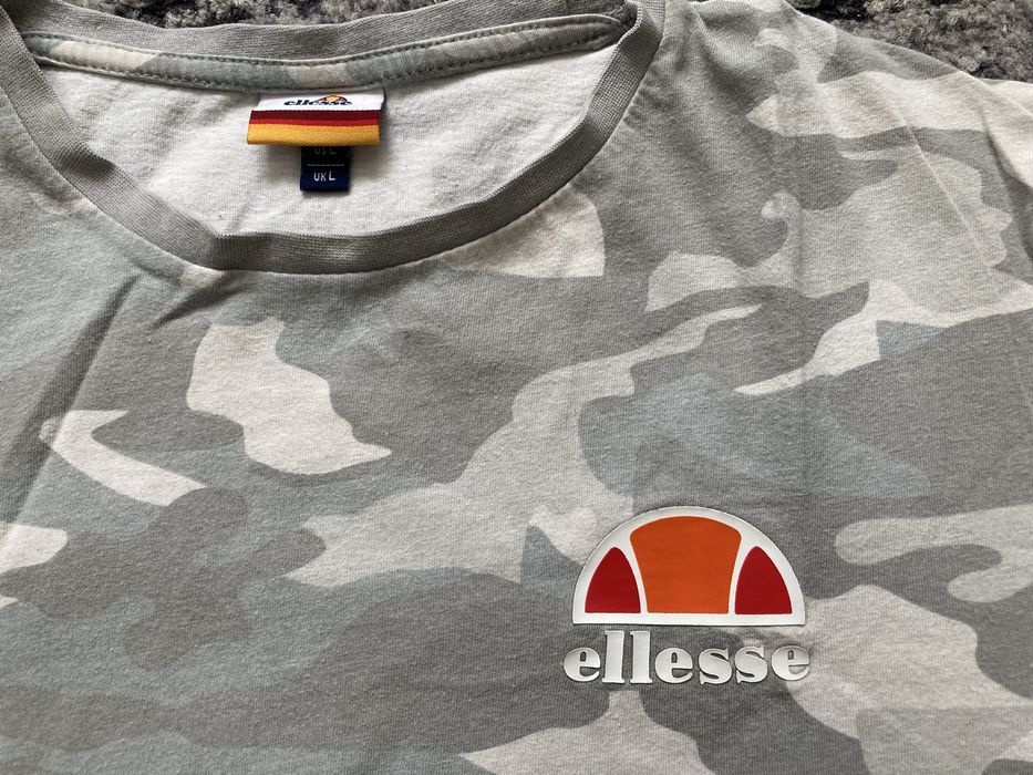 T-shirt Ellesse size L koszulka moro bdb stan 100% oryginal streetwear kamuflaż 100% bawełna