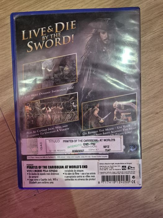 Jogo Piratas das Caraíbas PS2
