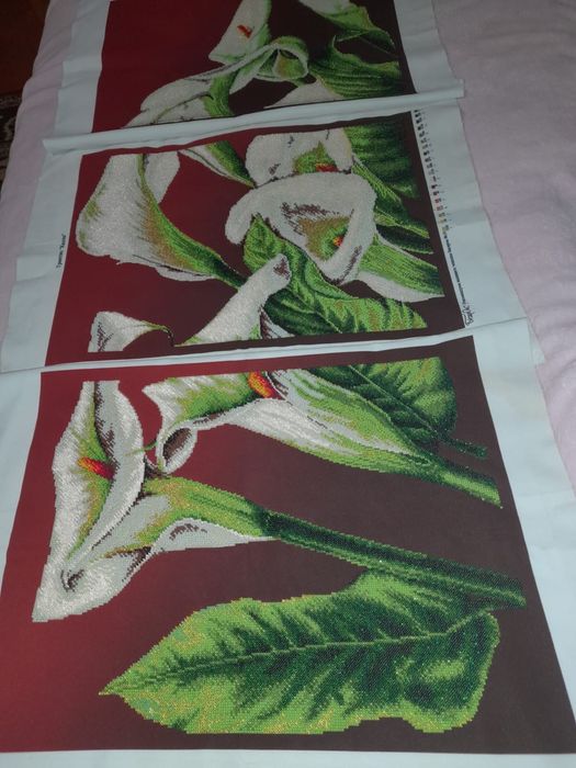 Картина з бісеру «Білі кали»