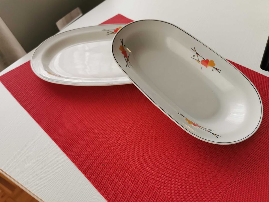 Lubiana PRL dwa półmiski porcelana