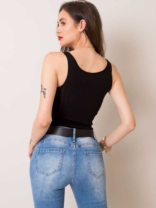 Top bluzka na ramiączkach czarna Amazing bawełniana L