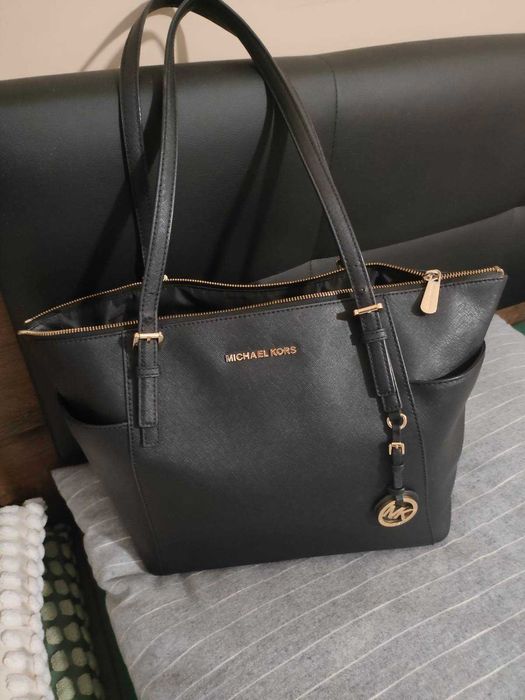 Skórzana shopperka torebka Michael Kors