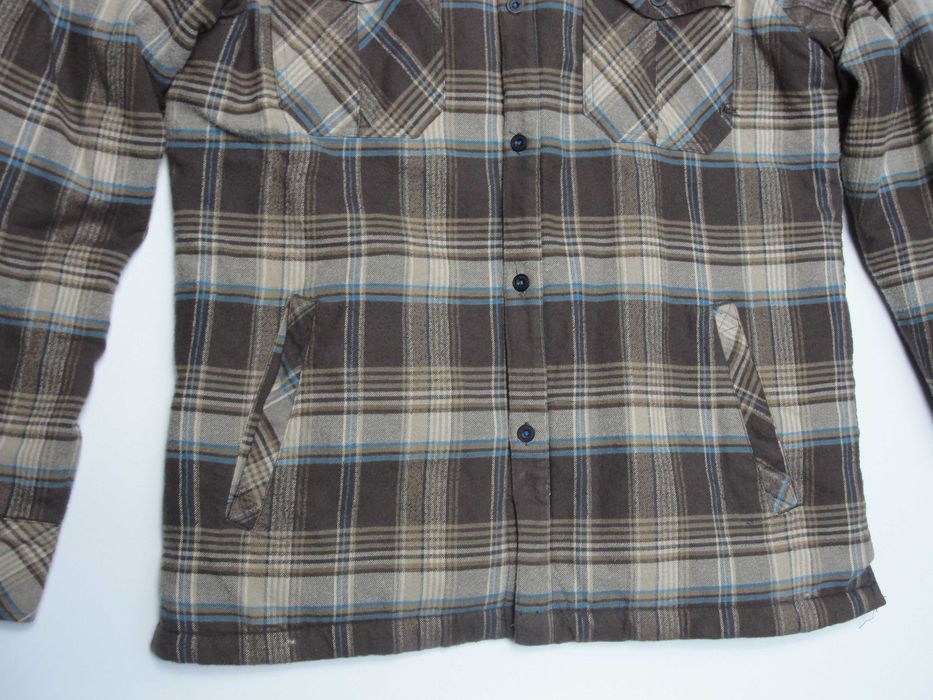 Quiksilver męska kurtka koszulowa w kratę z futerkiem w środku