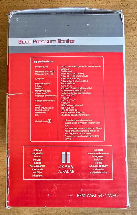 Ciśnieniomierz na nadgarstek TOPCOM BPM Wrist 5331 WHO