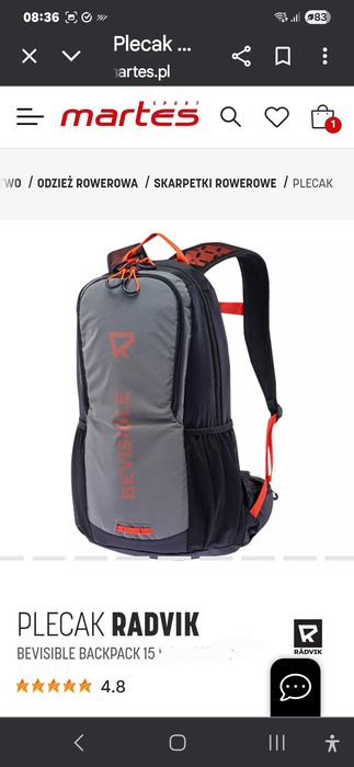 Plecak Radvik Bevisible 15L+Bukłak