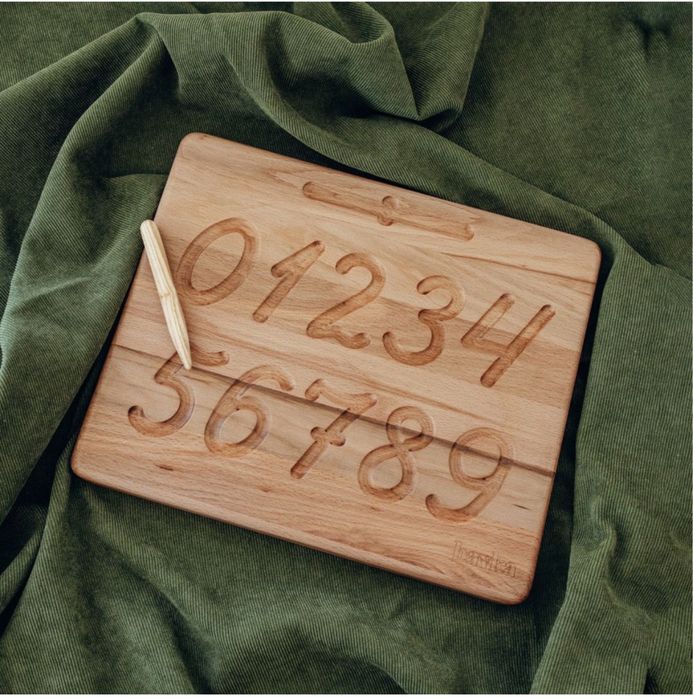 Дерев'яна дошка для письма Цифри bavka