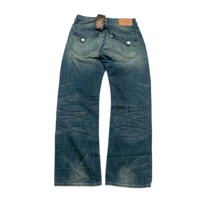 NOWE Ed Hardy Lot 2010 spodnie jeansowe distressed 32/34us szerokie