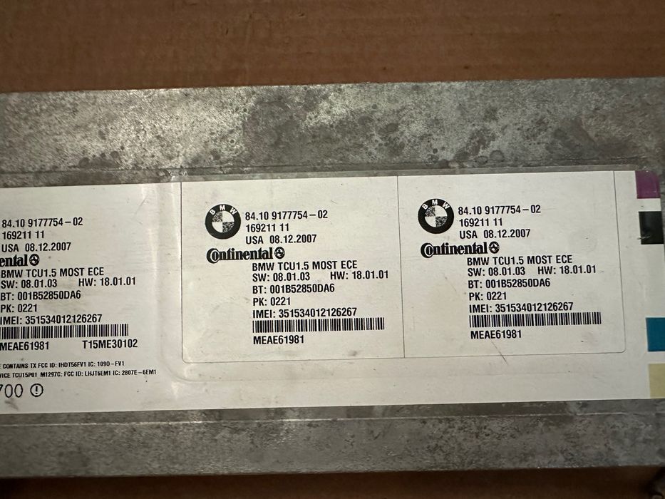 MÓDULO DE CONTROL TELEMATIQUE 841091.77754 .02 BMW E90 E91     318 320